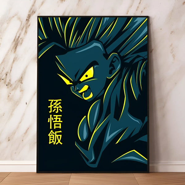 Affiche Gohan Kamehameha Père - Fils Dragon Ball Z