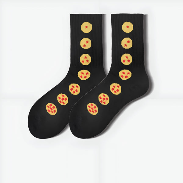 Chaussettes Dragon Ball Boules De Cristal Design Noir