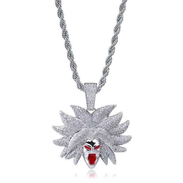 Collier Broly Super Saiyan DBZ à l'éclat Distingué