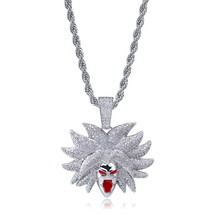 Collier Broly Super Saiyan DBZ à l'éclat Distingué