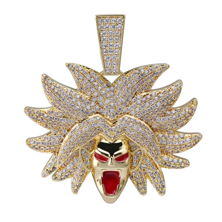 Collier Broly Super Saiyan DBZ à l'éclat Distingué