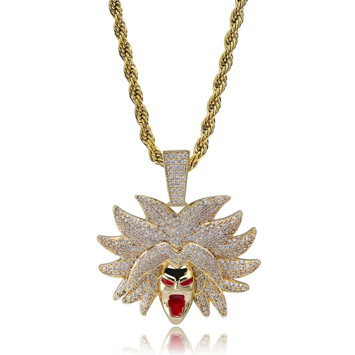 Collier Broly Super Saiyan DBZ à l'éclat Distingué