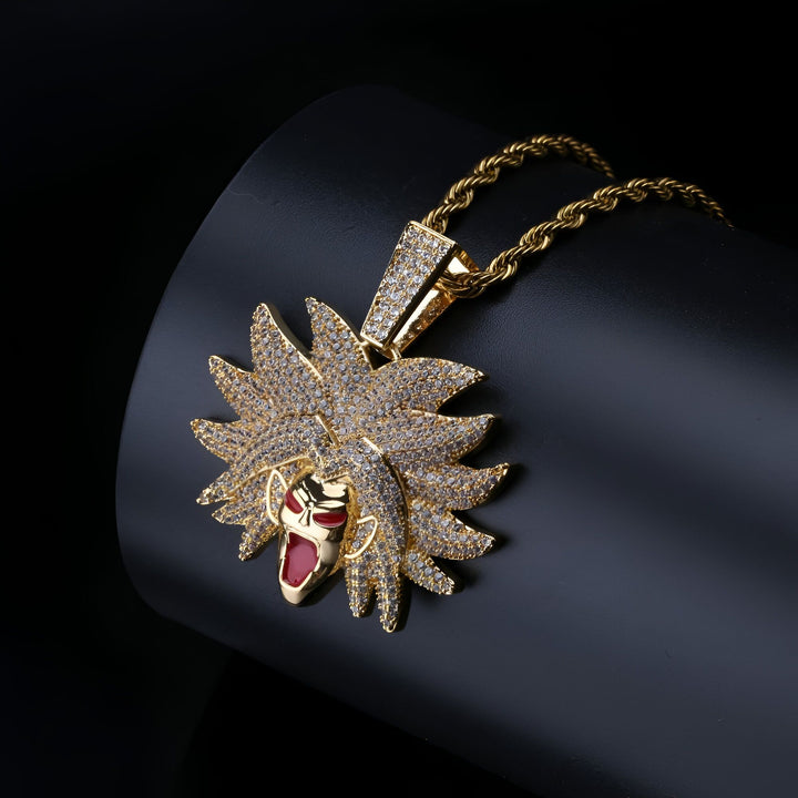 Collier Broly Super Saiyan DBZ à l'éclat Distingué