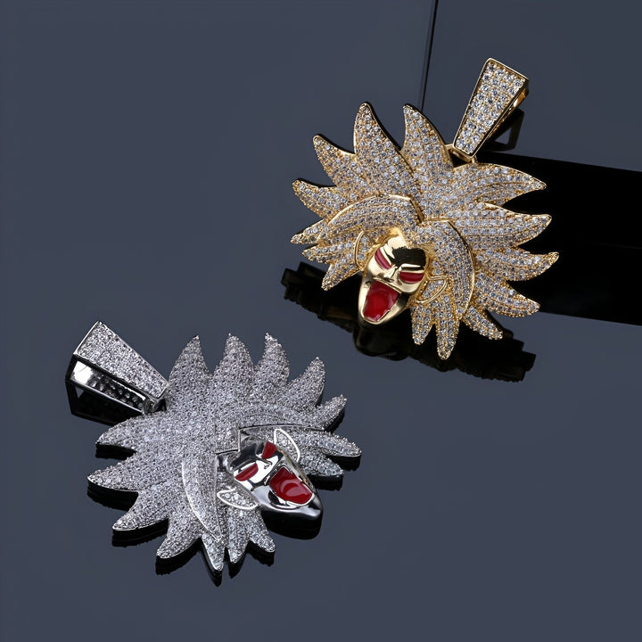 Collier Broly Super Saiyan DBZ à l'éclat Distingué