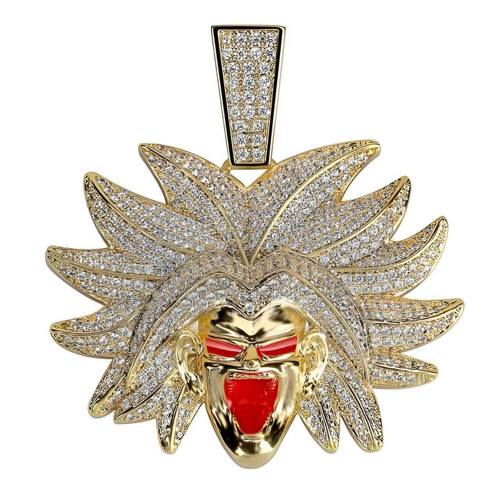 Collier Broly Super Saiyan DBZ à l'éclat Distingué