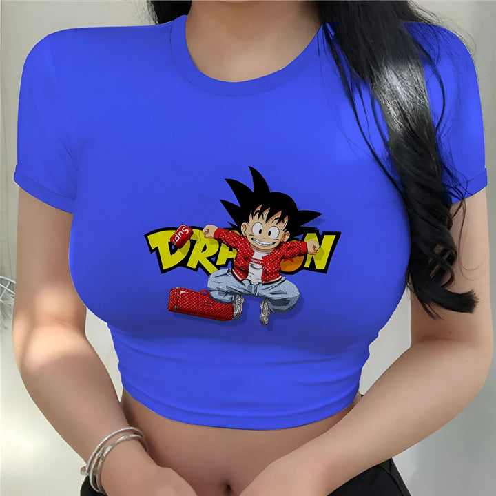Crop Top Goku Jeune Dragon Ball Style Streetwear