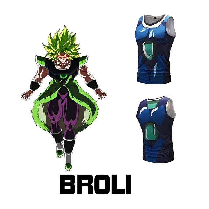 Débardeur Broly Super Saiyan DBZ Esprit Guerrier