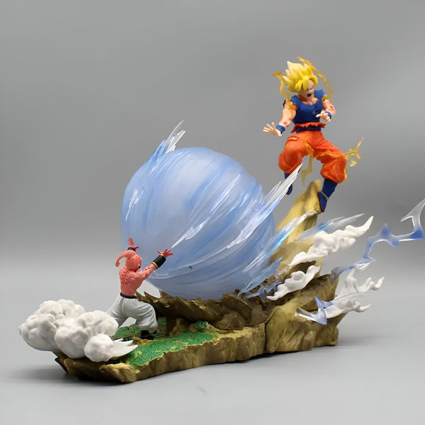 Figurine Goku Super Saiyan contre Kid Buu DBZ