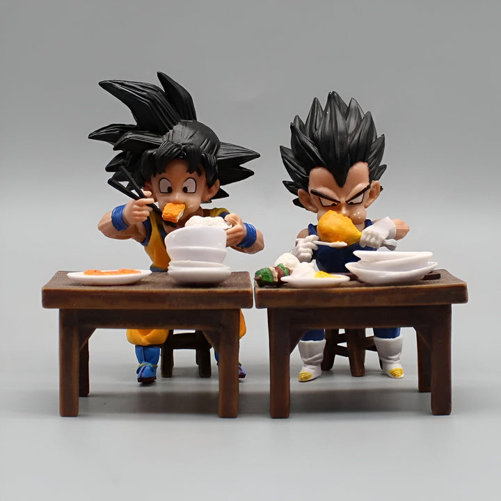Figurine Goku Vegeta Saiyans au Repas Décalé