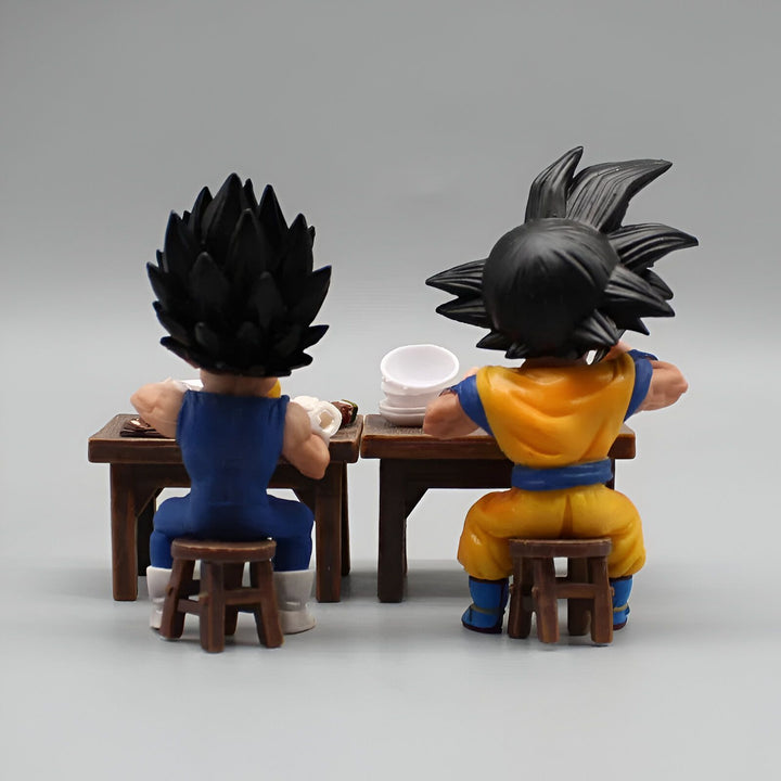Figurine Goku Vegeta Saiyans au Repas Décalé