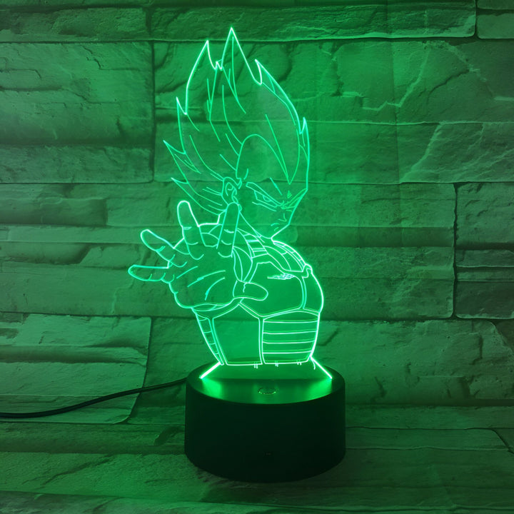 Lampe Acrylique LED Vegeta Dragon Ball Z