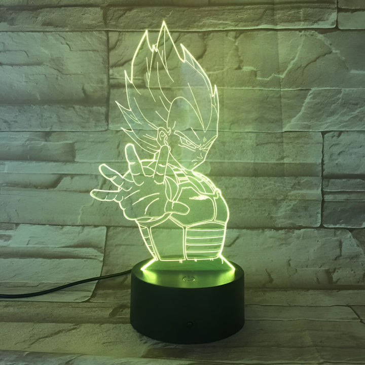Lampe Acrylique LED Vegeta Dragon Ball Z