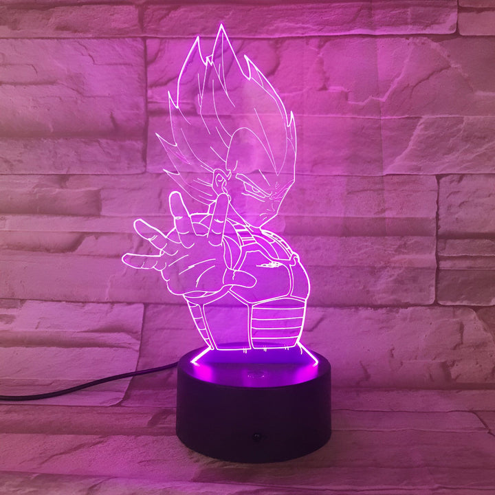 Lampe Acrylique LED Vegeta Dragon Ball Z