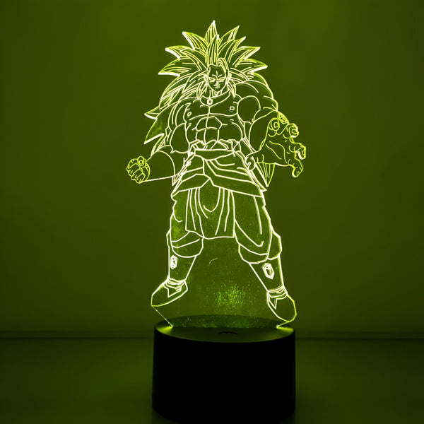 Lampe LED 3D Broly Super Saiyan Légendaire Dragon Ball