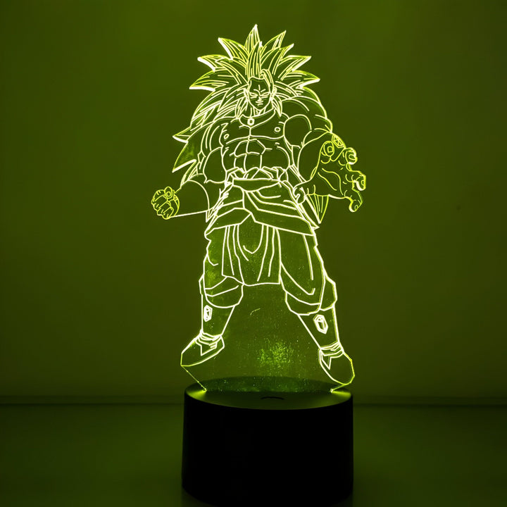 Lampe LED 3D Broly Super Saiyan Légendaire Dragon Ball