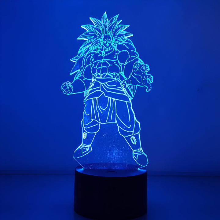 Lampe LED 3D Broly Super Saiyan Légendaire Dragon Ball