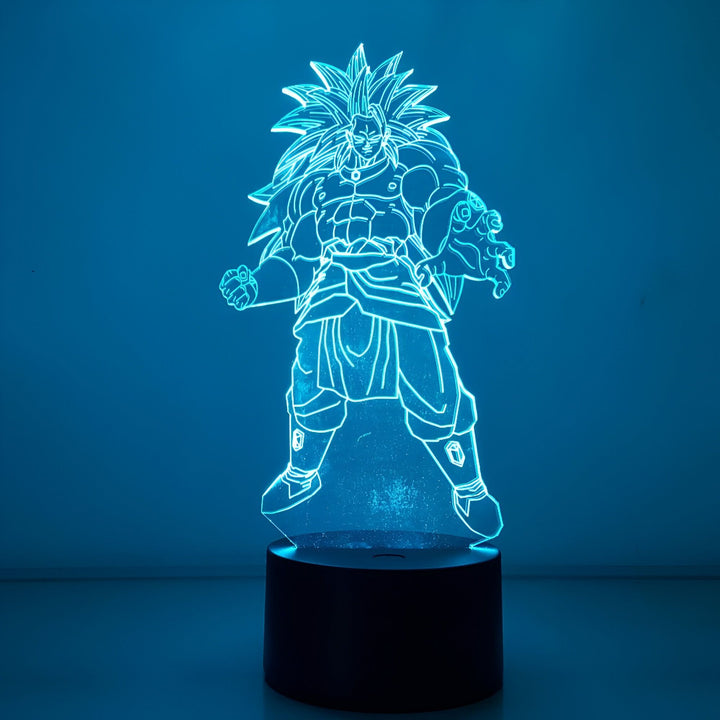 Lampe LED 3D Broly Super Saiyan Légendaire Dragon Ball