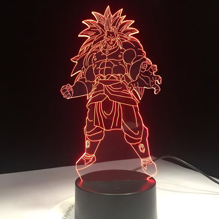 Lampe LED 3D Broly Super Saiyan Légendaire Dragon Ball