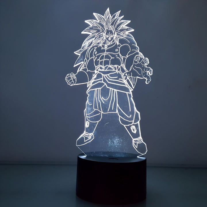 Lampe LED 3D Broly Super Saiyan Légendaire Dragon Ball