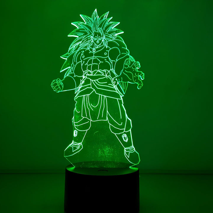 Lampe LED 3D Broly Super Saiyan Légendaire Dragon Ball
