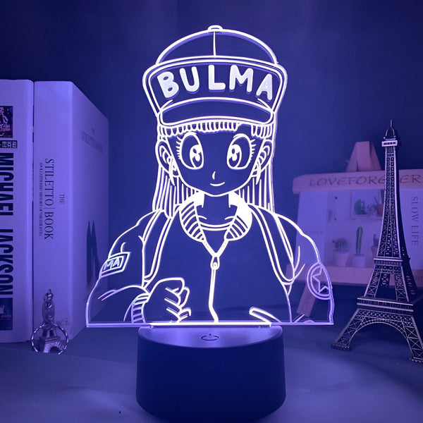 Lampe LED 3D Bulma Dragon Ball - Design Épuré