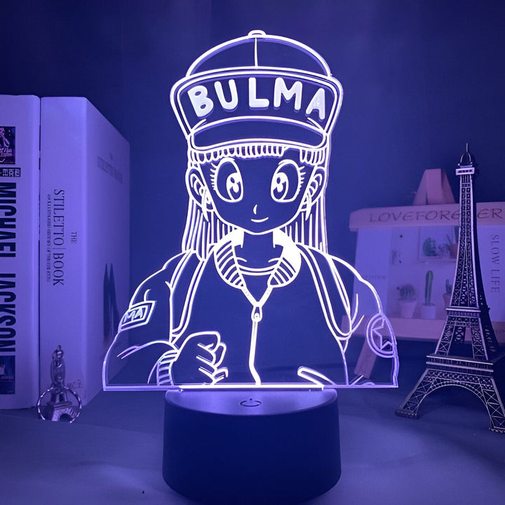 Lampe LED 3D Bulma Dragon Ball - Design Épuré