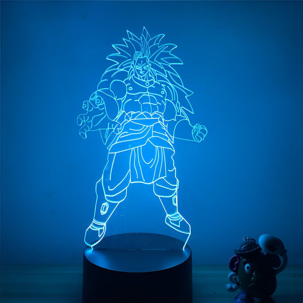 Lampe LED 3D Dragon Ball Z Broly le Super Saiyan Légendaire