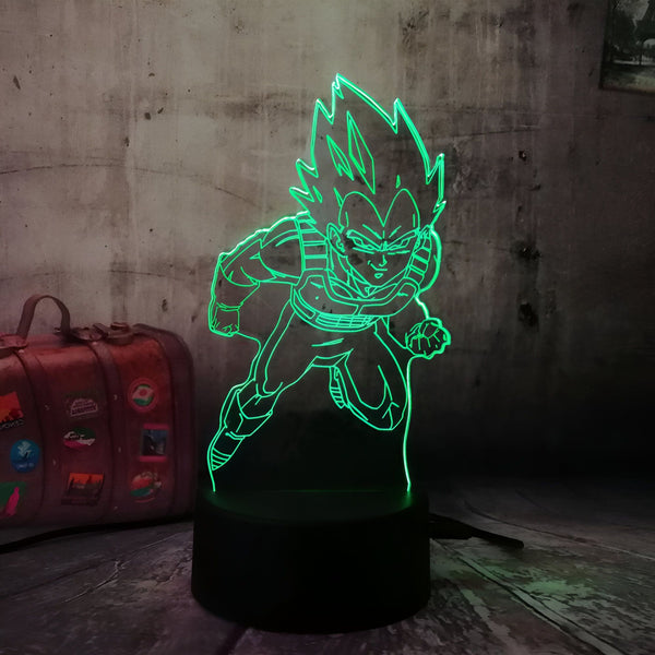 Lampe LED 3D Dragon Ball Z Prince Saiyan Vegeta