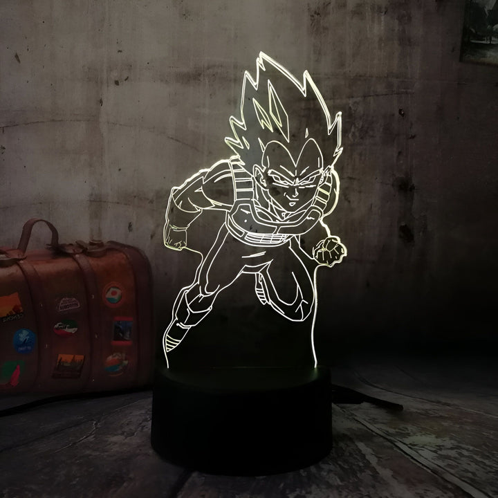 Lampe LED 3D Dragon Ball Z Prince Saiyan Vegeta