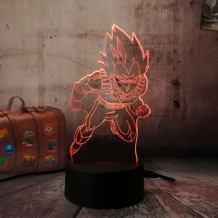 Lampe LED 3D Dragon Ball Z Prince Saiyan Vegeta