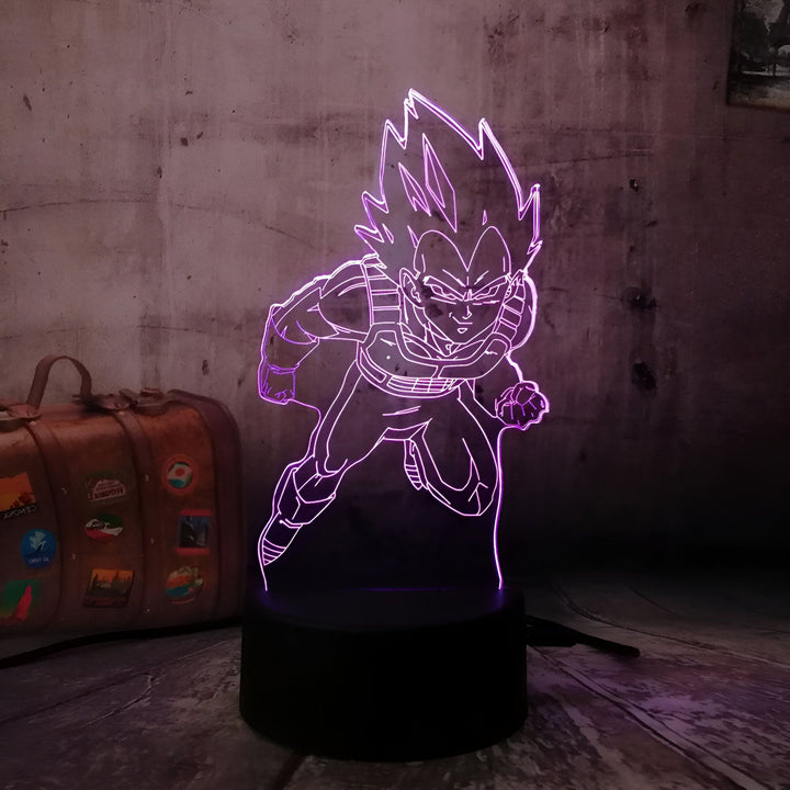 Lampe LED 3D Dragon Ball Z Prince Saiyan Vegeta