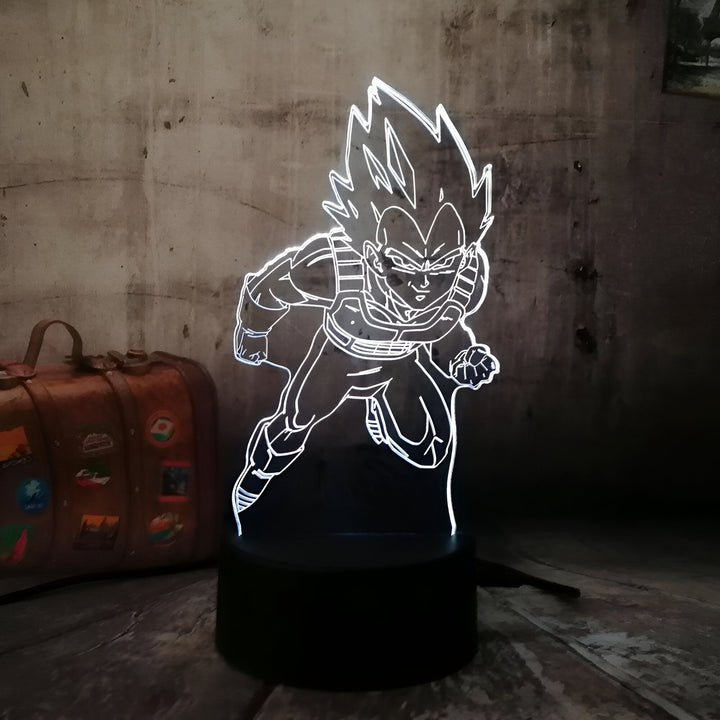 Lampe LED 3D Dragon Ball Z Prince Saiyan Vegeta