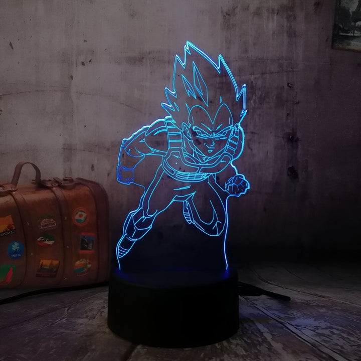 Lampe LED 3D Dragon Ball Z Prince Saiyan Vegeta