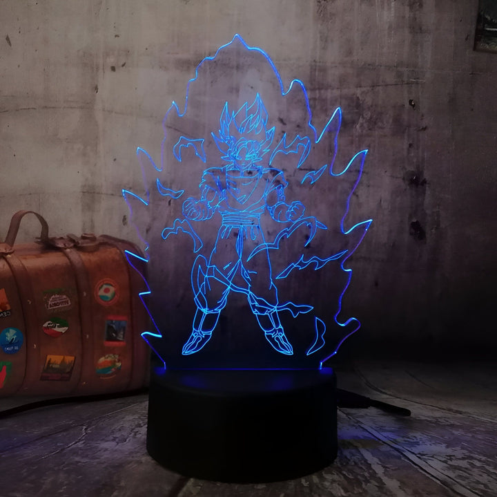 Lampe LED 3D Dragon Ball Z Transformation Saiyan