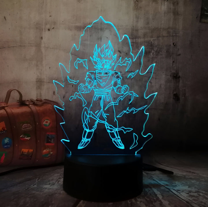 Lampe LED 3D Dragon Ball Z Transformation Saiyan