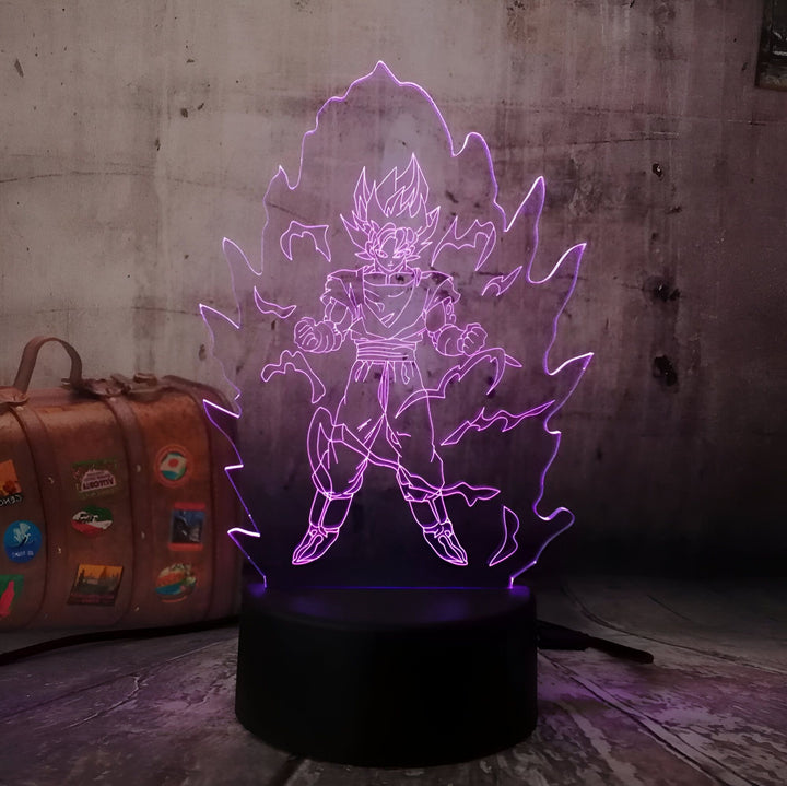 Lampe LED 3D Dragon Ball Z Transformation Saiyan