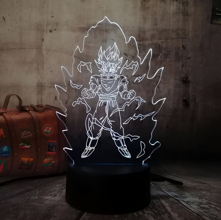 Lampe LED 3D Dragon Ball Z Transformation Saiyan