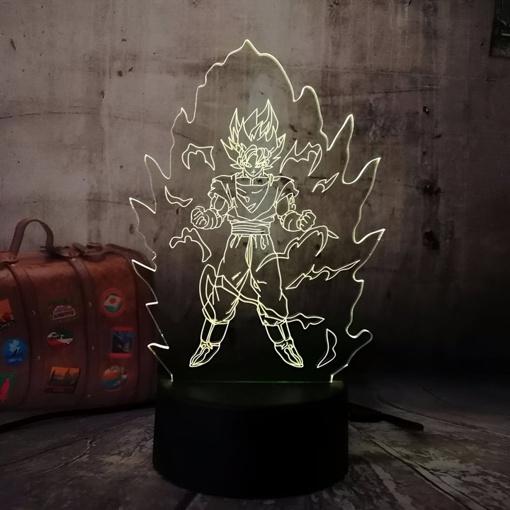 Lampe LED 3D Dragon Ball Z Transformation Saiyan