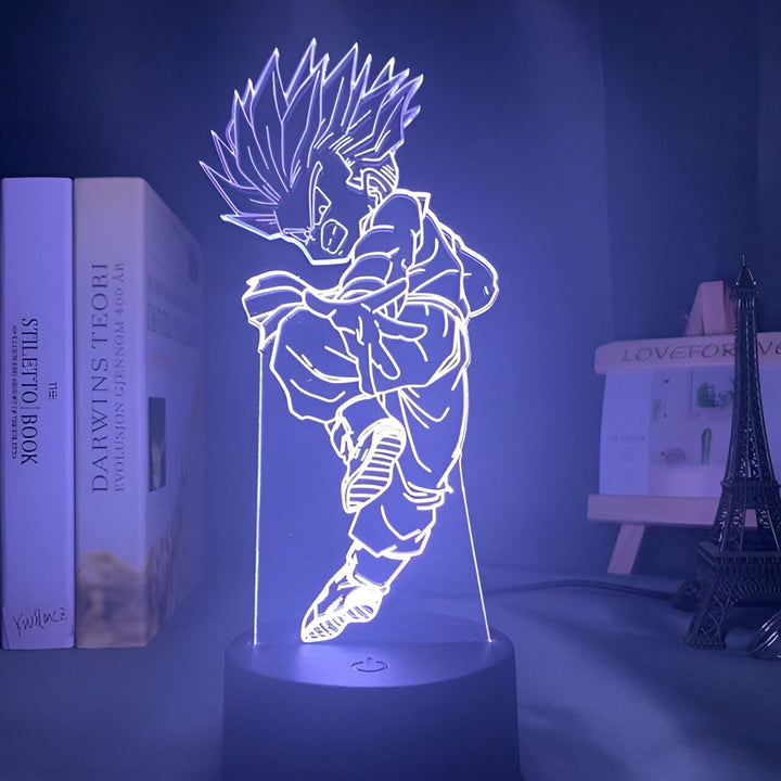 Lampe LED 3D Dragon Ball Z Trunks, l'héritage Saiyan du Futur