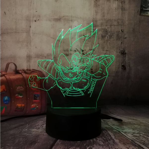 Lampe LED 3D Dragon Ball Z Vegeta Combat Épique
