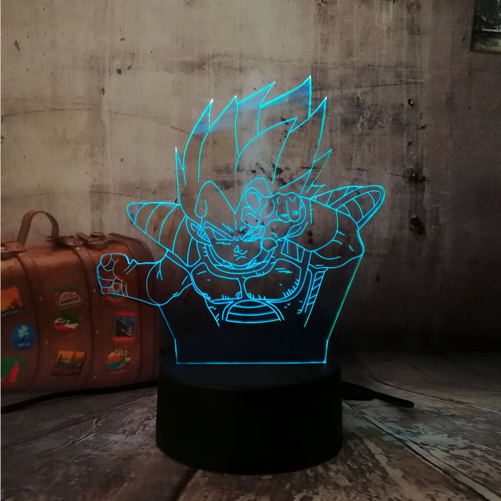 Lampe LED 3D Dragon Ball Z Vegeta Combat Épique