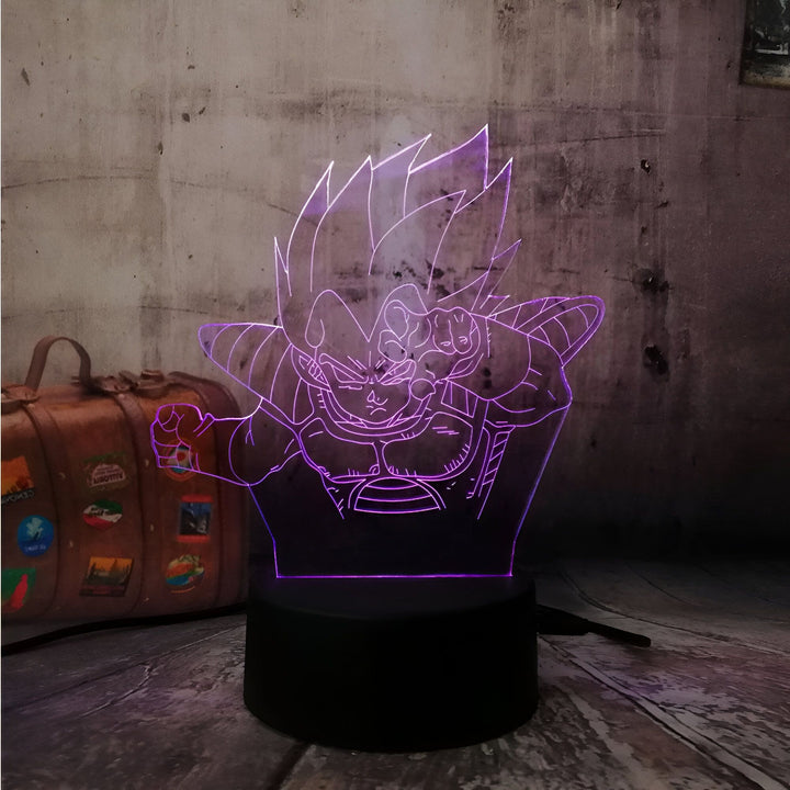 Lampe LED 3D Dragon Ball Z Vegeta Combat Épique