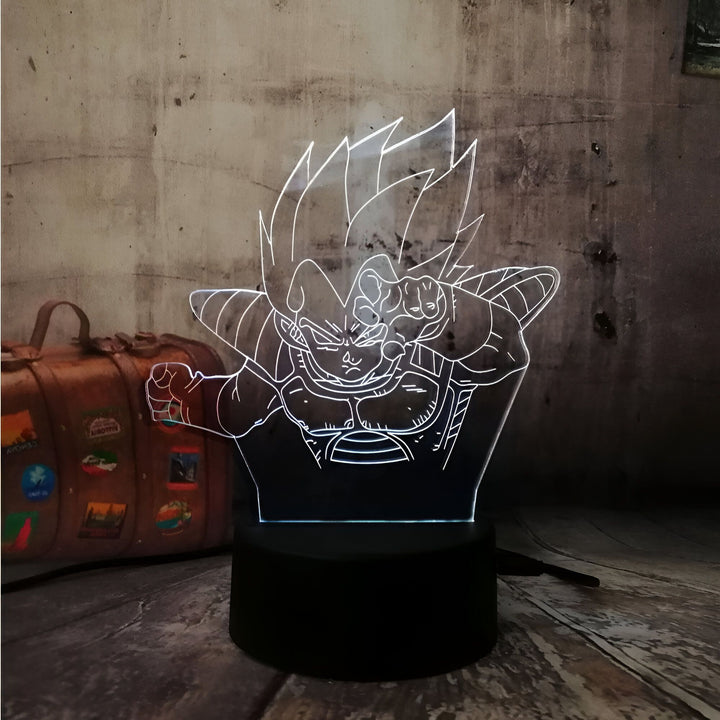 Lampe LED 3D Dragon Ball Z Vegeta Combat Épique