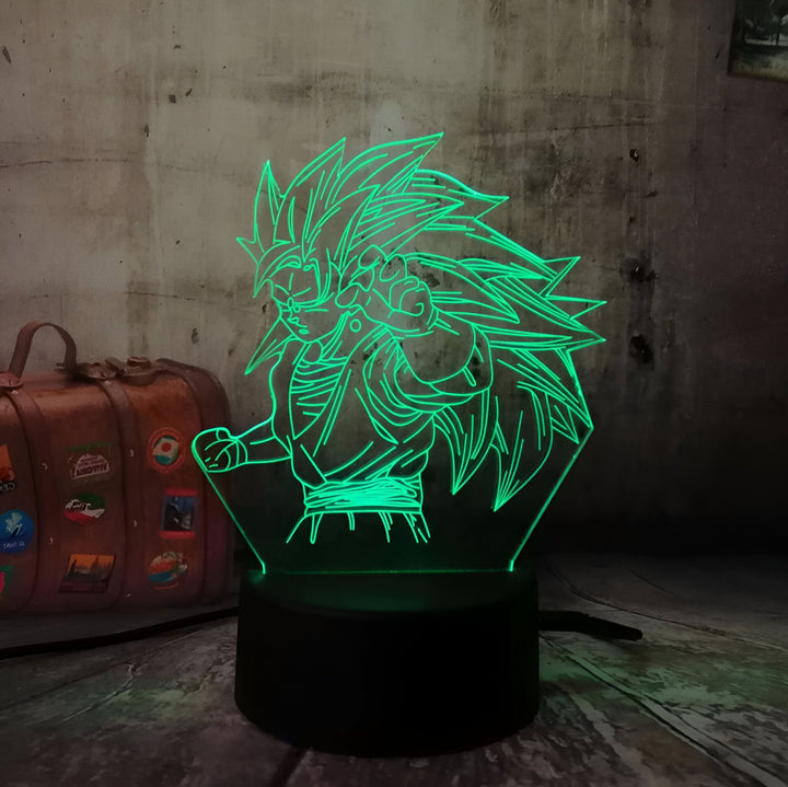 Lampe LED 3D Goku Super Saiyan 3 Dragon Ball