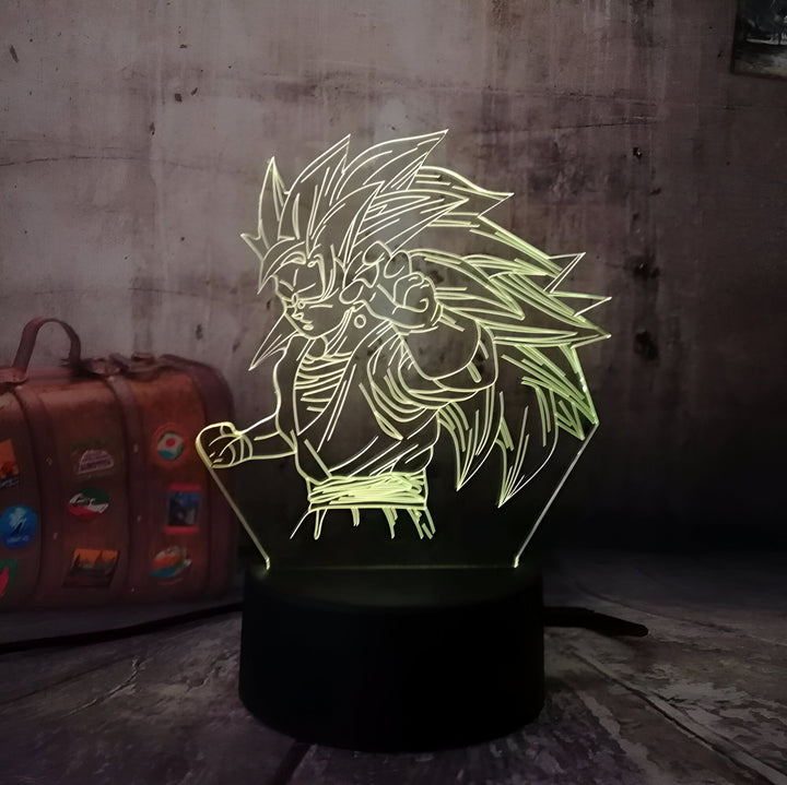 Lampe LED 3D Goku Super Saiyan 3 Dragon Ball