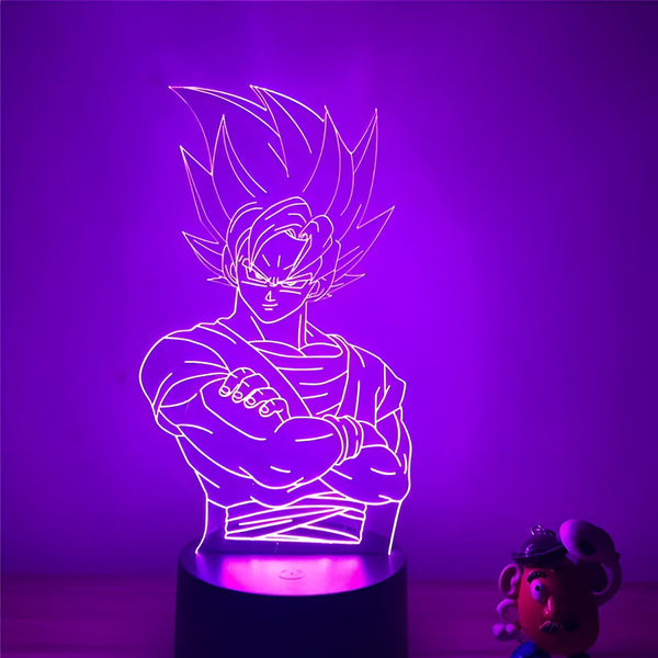 Lampe LED 3D Son Goku Super Saiyan Dragon Ball Z