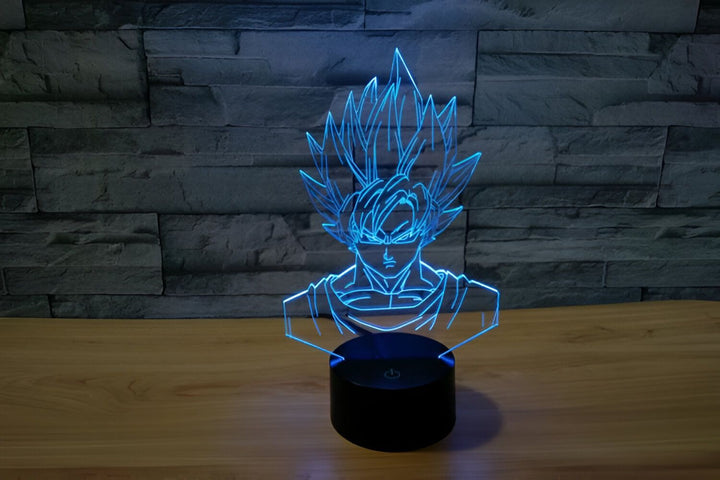 Lampe LED 3D Son Goku Super Saiyan Dragon Ball Z
