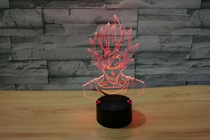 Lampe LED 3D Son Goku Super Saiyan Dragon Ball Z