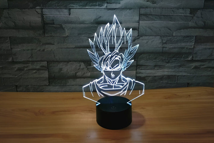 Lampe LED 3D Son Goku Super Saiyan Dragon Ball Z