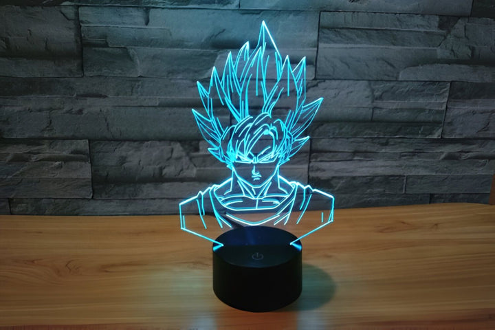 Lampe LED 3D Son Goku Super Saiyan Dragon Ball Z